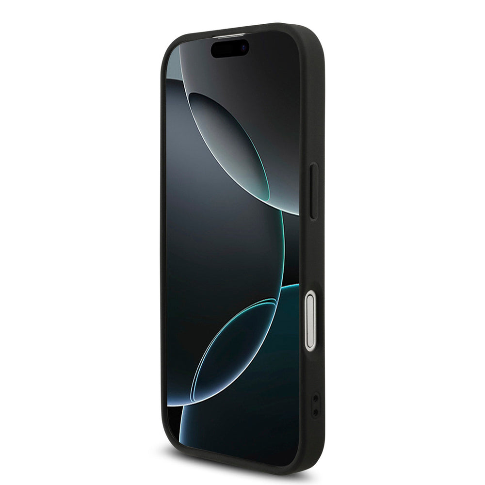 Guess iPhone 17 Backcover hoesje - MagSafe - 4G Classic Logo With Strap - Zwart-Hoesjes-Ilumina Benelux