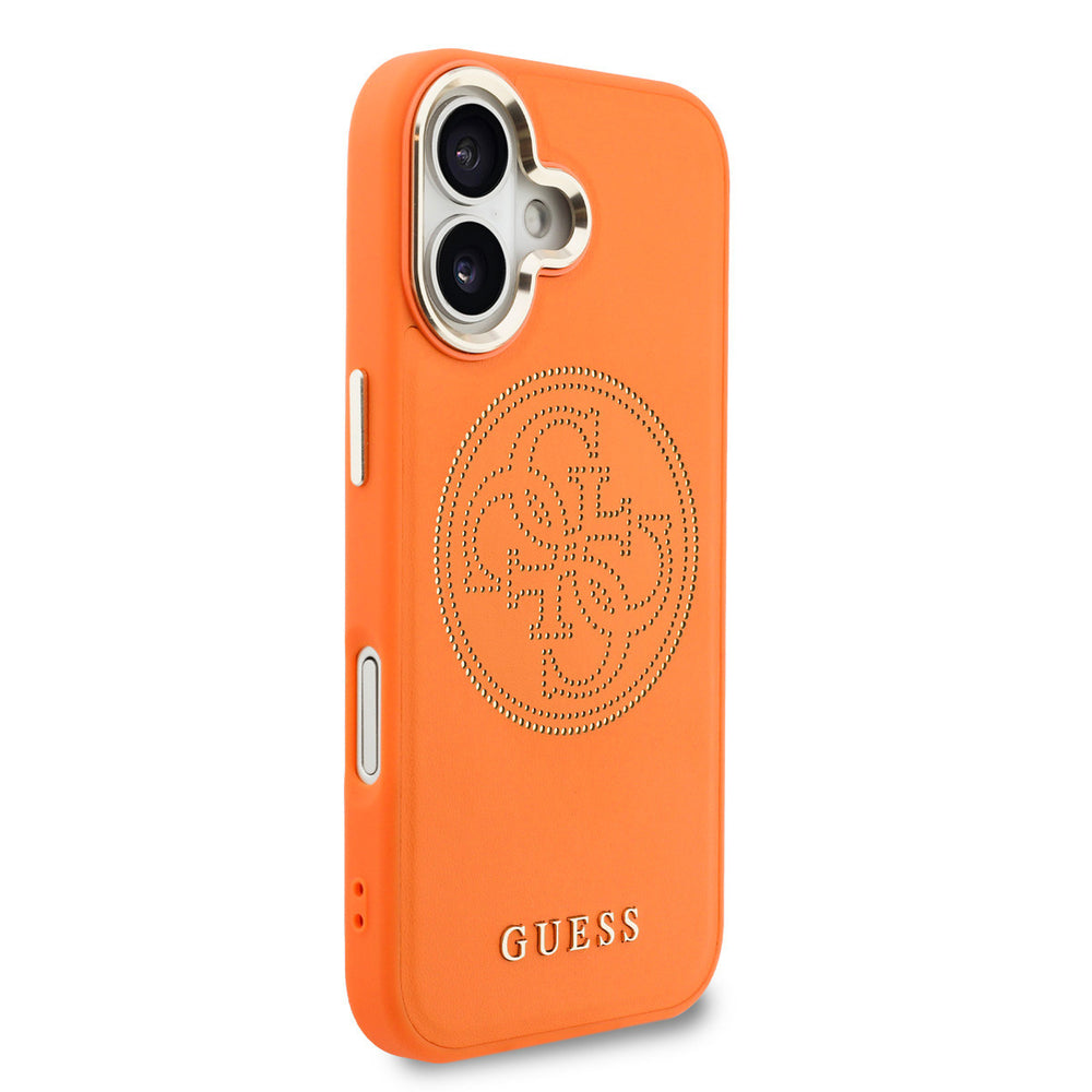 Guess iPhone 17 Backcover hoesje - MagSafe - 4G Perforated Logo - Oranje-Hoesjes-Ilumina Benelux