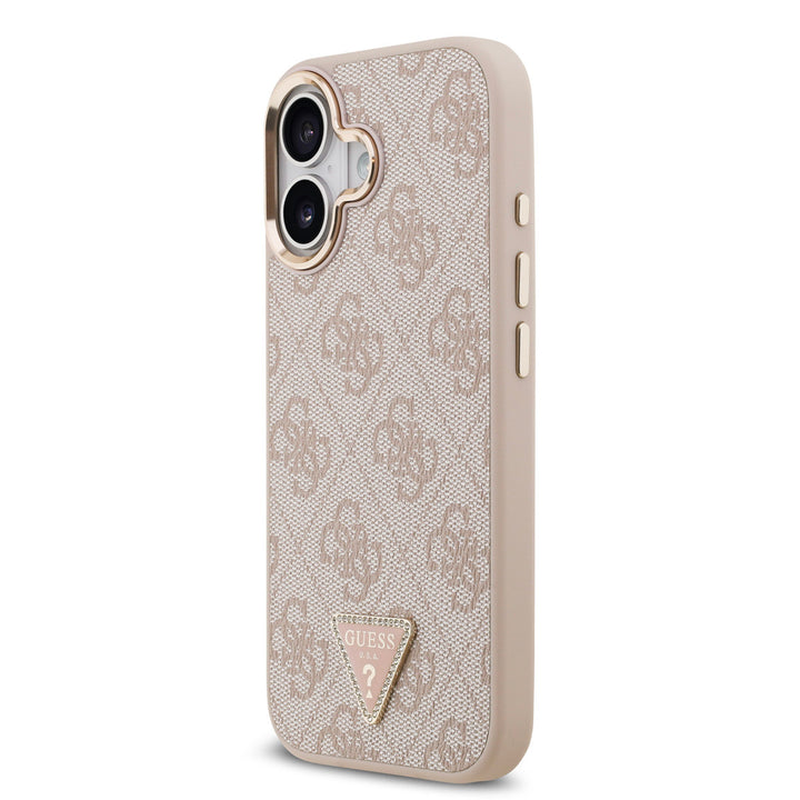 Guess iPhone 17 Backcover hoesje - MagSafe - 4G Triangle Logo - Roze-Hoesjes-Ilumina Benelux