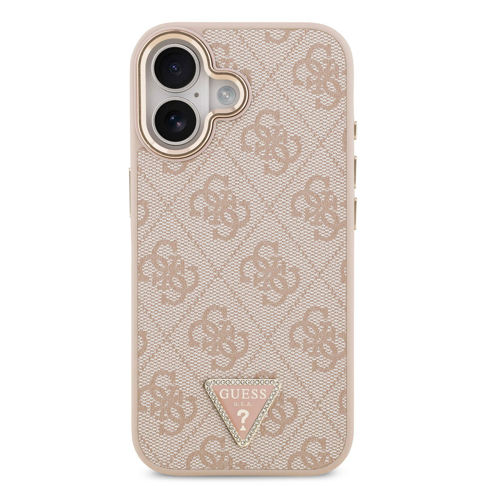 Guess iPhone 17 Backcover hoesje - MagSafe - 4G Triangle Logo - Roze-Hoesjes-Ilumina Benelux