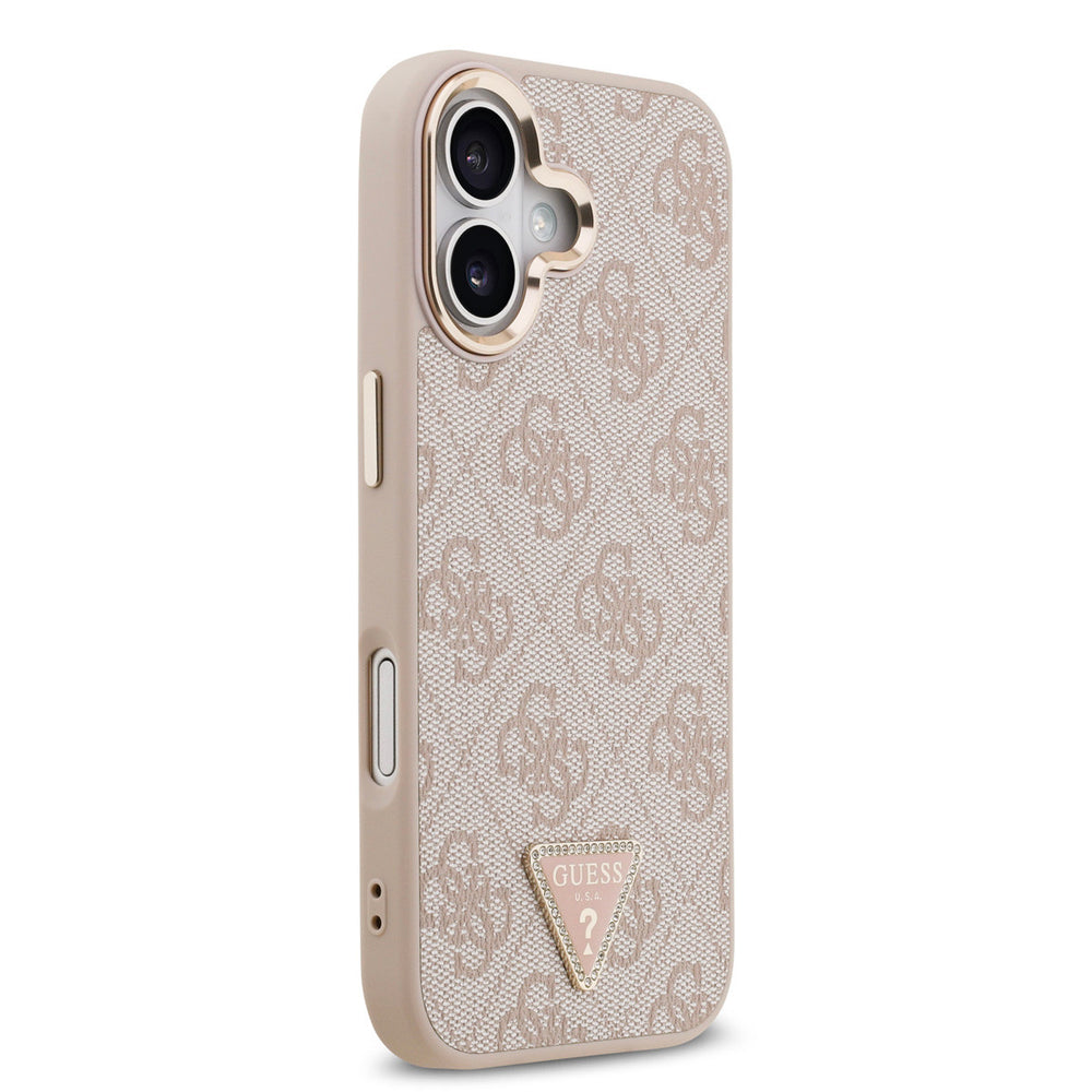 Guess iPhone 17 Backcover hoesje - MagSafe - 4G Triangle Logo - Roze-Hoesjes-Ilumina Benelux