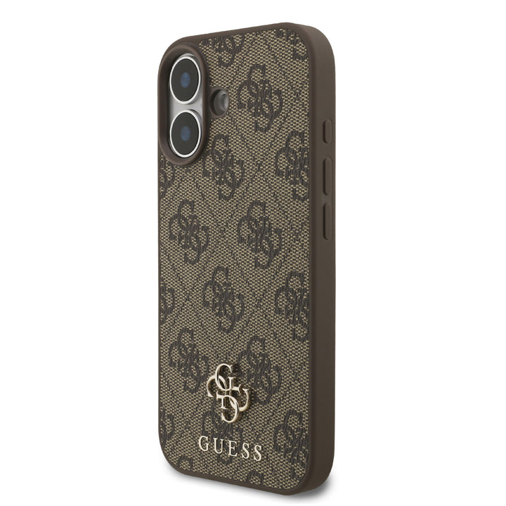 Guess iPhone 17 Backcover hoesje - MagSafe - Small 4G & Classic Metal Logo - Bruin-Hoesjes-Ilumina Benelux