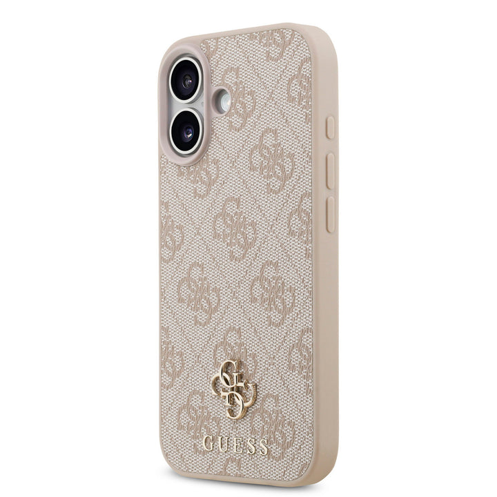 Guess iPhone 17 Backcover hoesje - MagSafe - Small 4G & Classic Metal Logo - Roze-Hoesjes-Ilumina Benelux