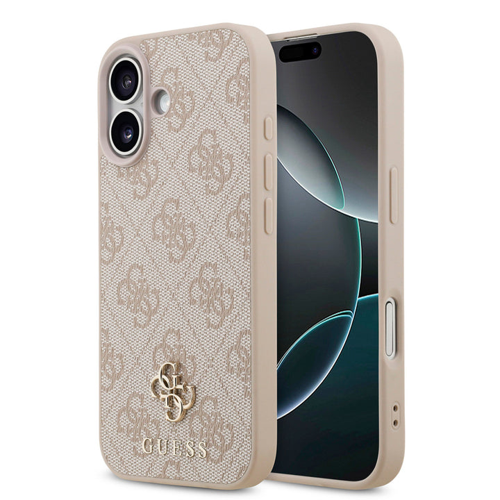 Guess iPhone 17 Backcover hoesje - MagSafe - Small 4G & Classic Metal Logo - Roze-Hoesjes-Ilumina Benelux