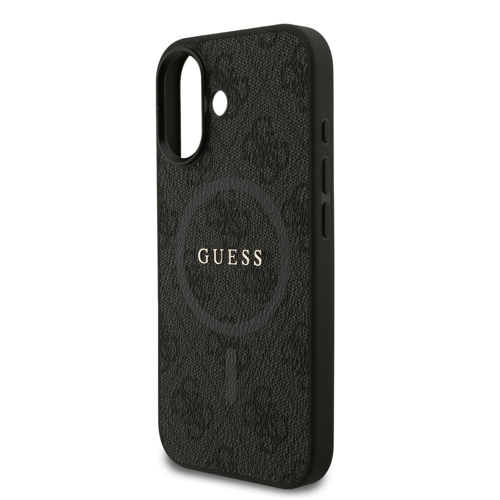 Guess iPhone 17 Backcover hoesje - Magsafe PU Leather - 4G Classic Logo - Zwart-Hoesjes-Ilumina Benelux