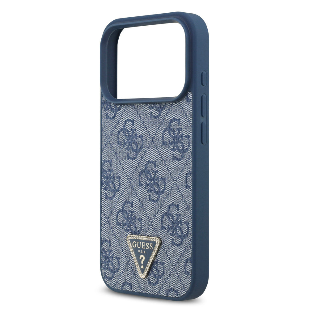 Guess iPhone 17 Pro Back Cover hoesje - MagSafe - 4G Triangle Logo - Blauw-Hoesjes-Ilumina Benelux
