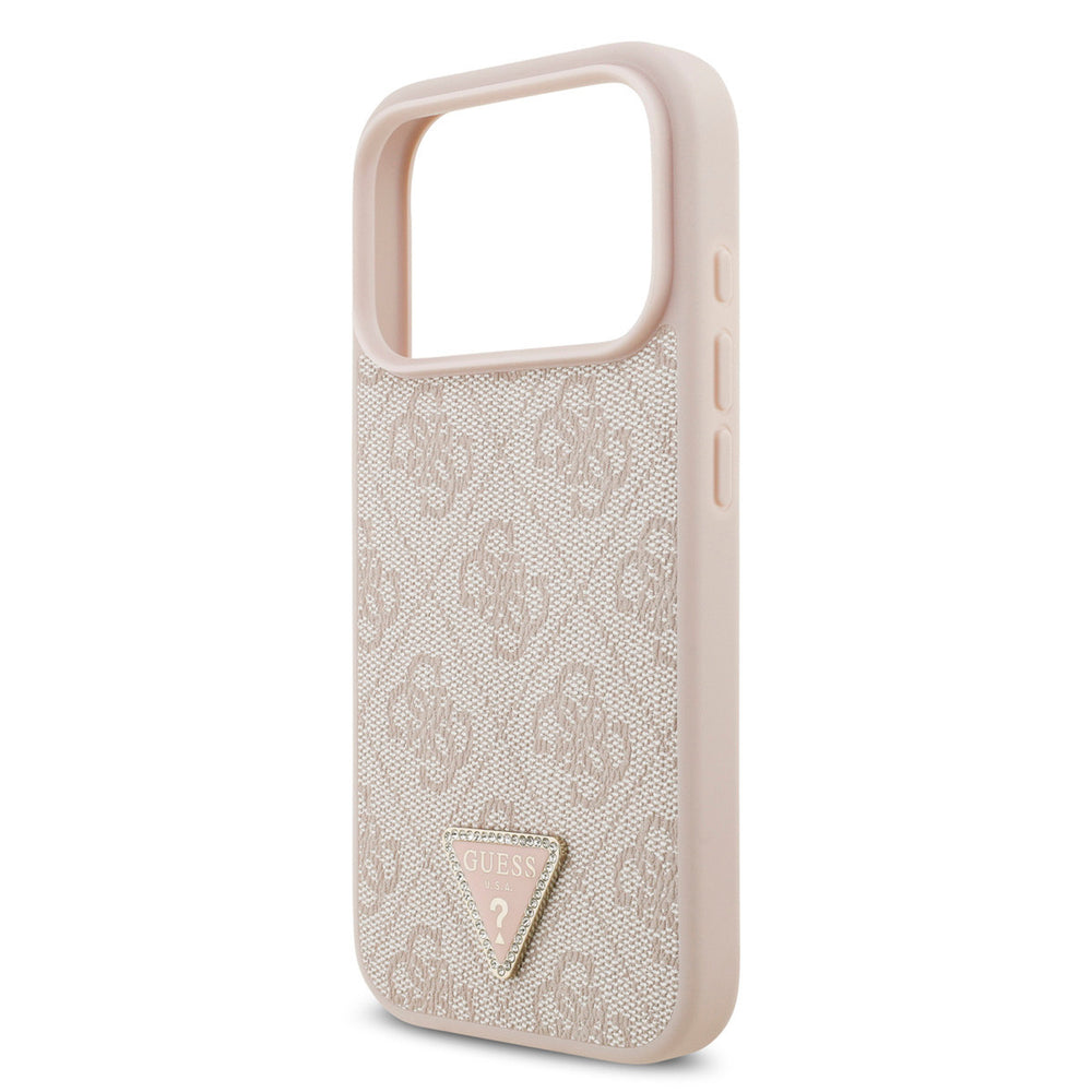 Guess iPhone 17 Pro Back Cover hoesje - MagSafe - 4G Triangle Logo - Roze-Hoesjes-Ilumina Benelux