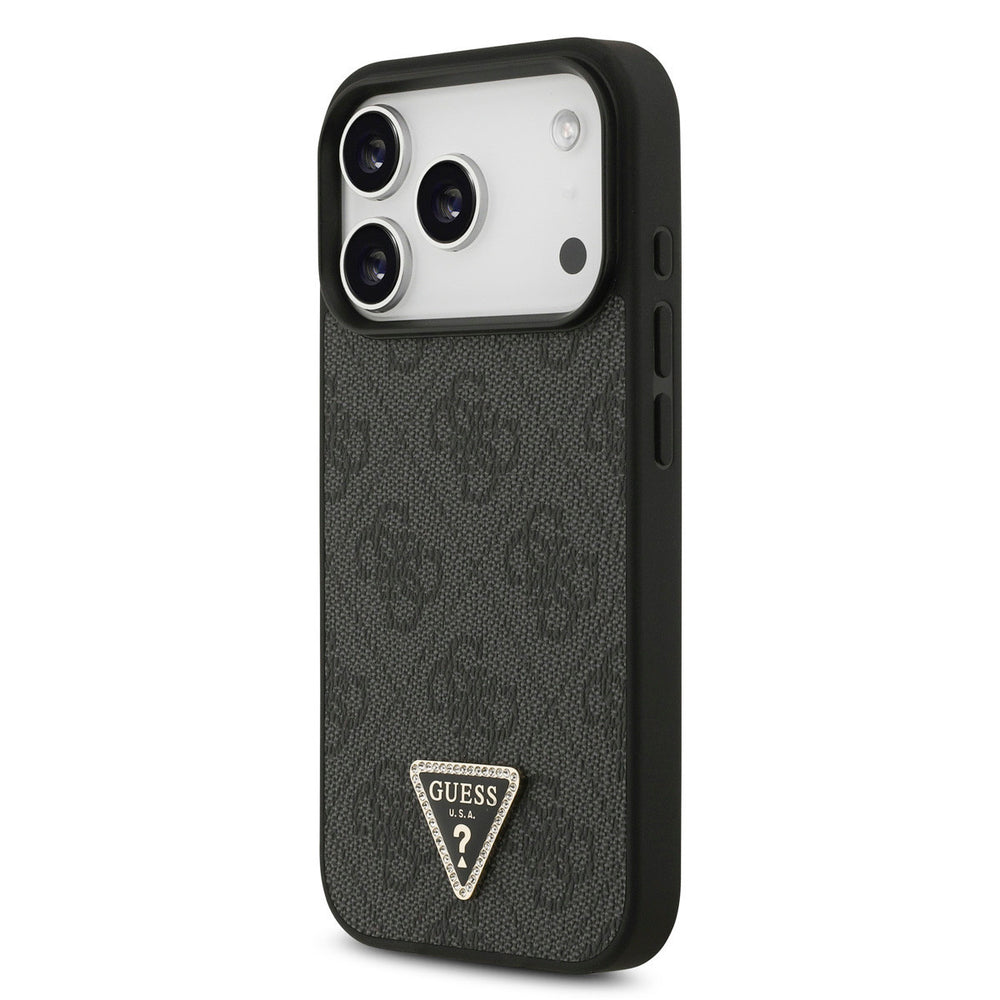 Guess iPhone 17 Pro Backcover hoesje - MagSafe - 4G Triangle Logo - Zwart-Hoesjes-Ilumina Benelux