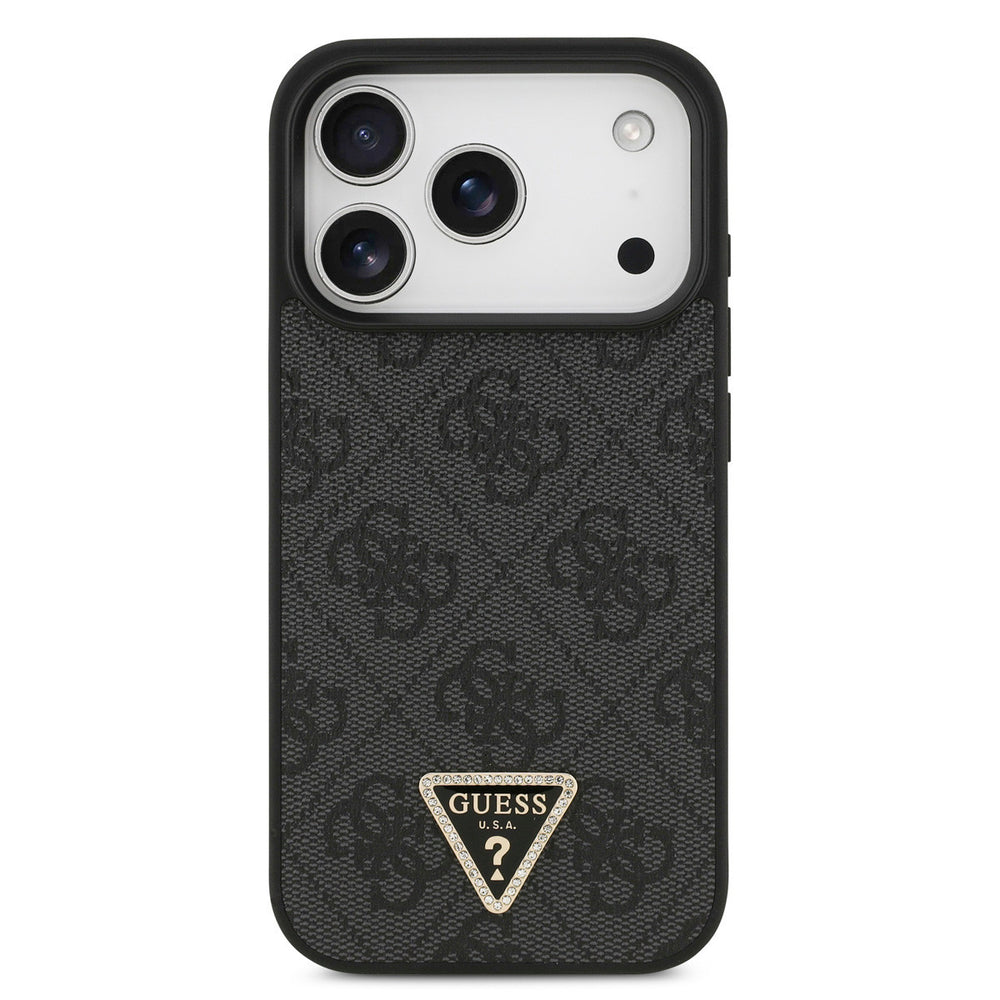 Guess iPhone 17 Pro Backcover hoesje - MagSafe - 4G Triangle Logo - Zwart-Hoesjes-Ilumina Benelux