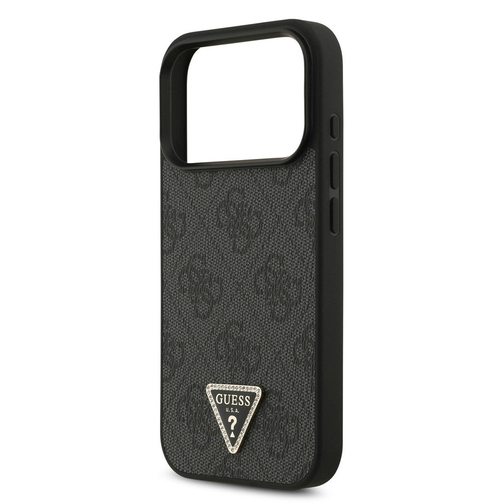 Guess iPhone 17 Pro Backcover hoesje - MagSafe - 4G Triangle Logo - Zwart-Hoesjes-Ilumina Benelux