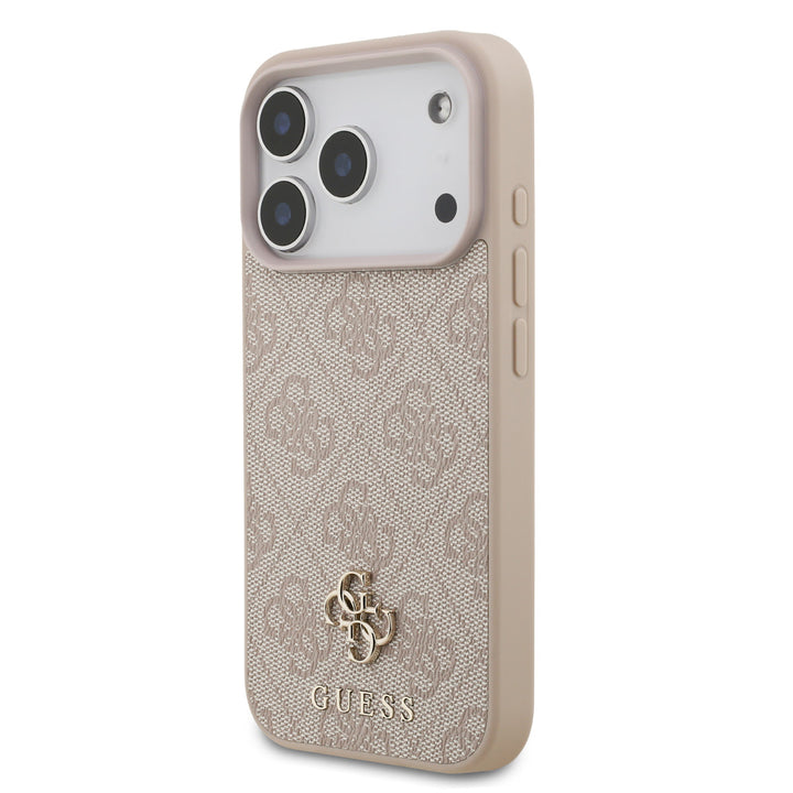 Guess iPhone 17 Pro Backcover hoesje - MagSafe - Small 4G & Classic Metal Logo - Roze-Hoesjes-Ilumina Benelux