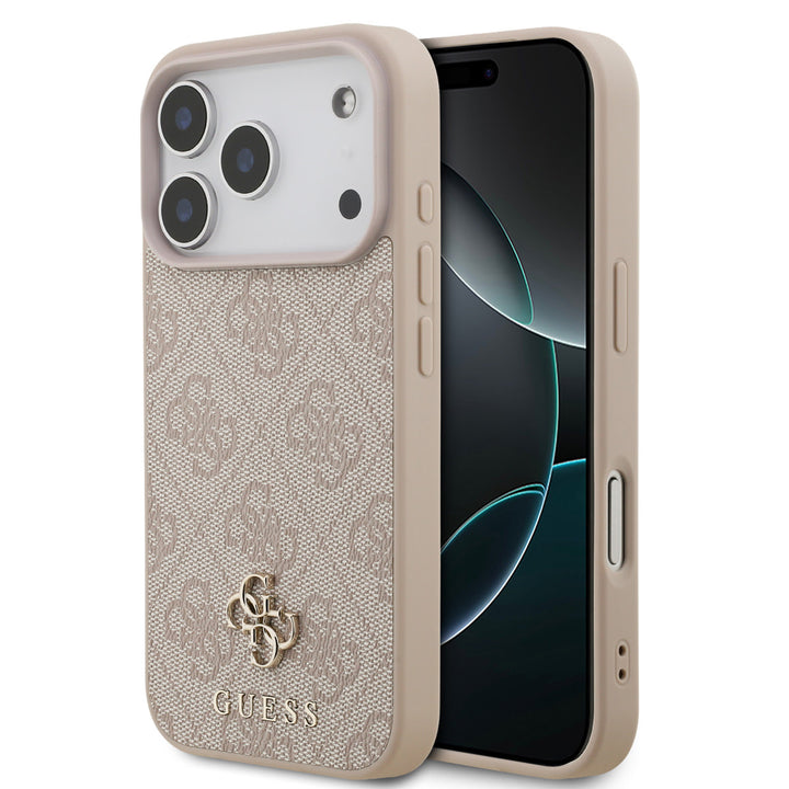 Guess iPhone 17 Pro Backcover hoesje - MagSafe - Small 4G & Classic Metal Logo - Roze-Hoesjes-Ilumina Benelux