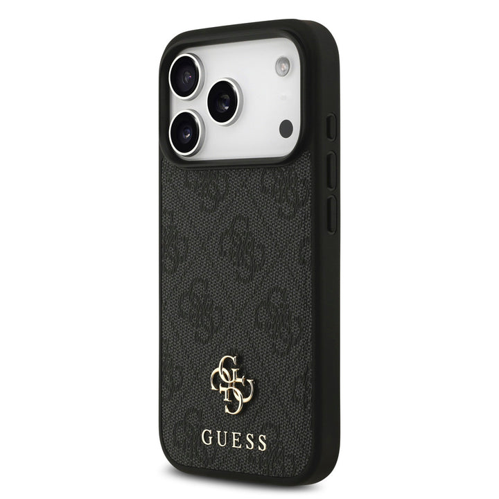Guess iPhone 17 Pro Backcover hoesje - MagSafe - Small 4G & Classic Metal Logo - Zwart-Hoesjes-Ilumina Benelux