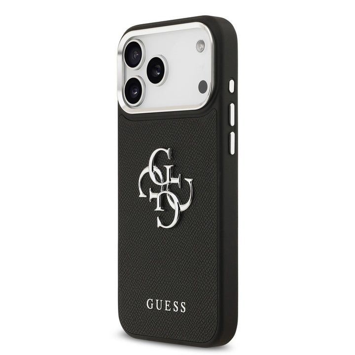 Guess iPhone 17 Pro Max Back Cover hoesje - Grained - Zwart-Hoesjes-Ilumina Benelux