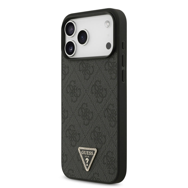 Guess iPhone 17 Pro Max Back Cover hoesje - MagSafe - 4G Triangle Logo - Zwart-Hoesjes-Ilumina Benelux