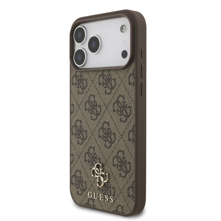 Guess iPhone 17 Pro Max Back Cover hoesje - MagSafe - Classic Metal Logo - Bruin-Hoesjes-Ilumina Benelux