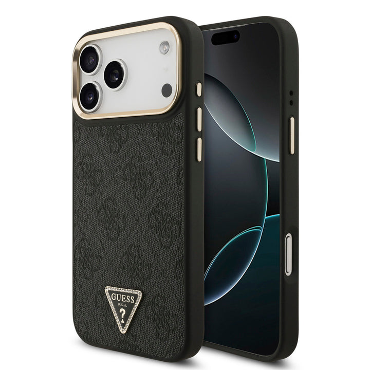 Guess iPhone 17 Pro Max Back Cover hoesje - MagSafe - Triangle - Zwart-Hoesjes-Ilumina Benelux