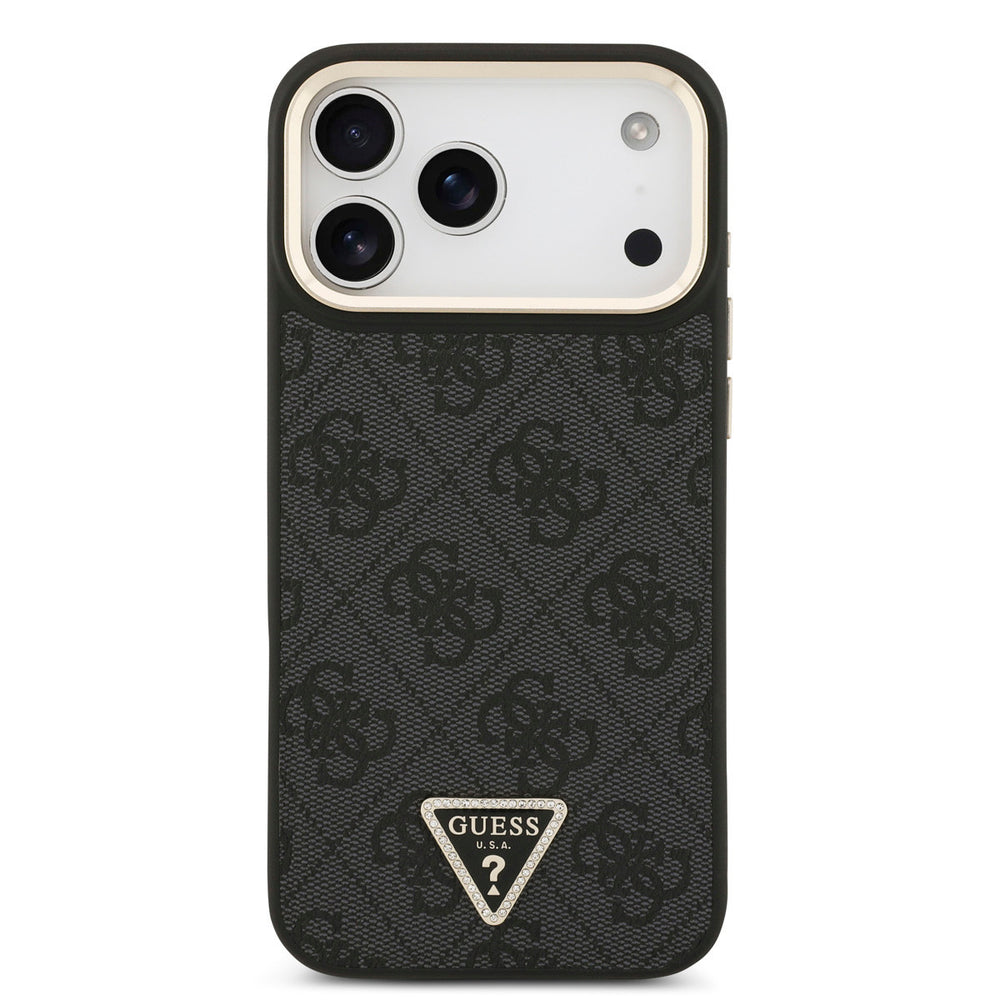 Guess iPhone 17 Pro Max Back Cover hoesje - MagSafe - Triangle - Zwart-Hoesjes-Ilumina Benelux