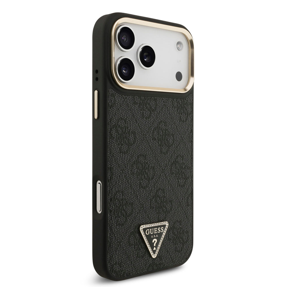 Guess iPhone 17 Pro Max Back Cover hoesje - MagSafe - Triangle - Zwart-Hoesjes-Ilumina Benelux