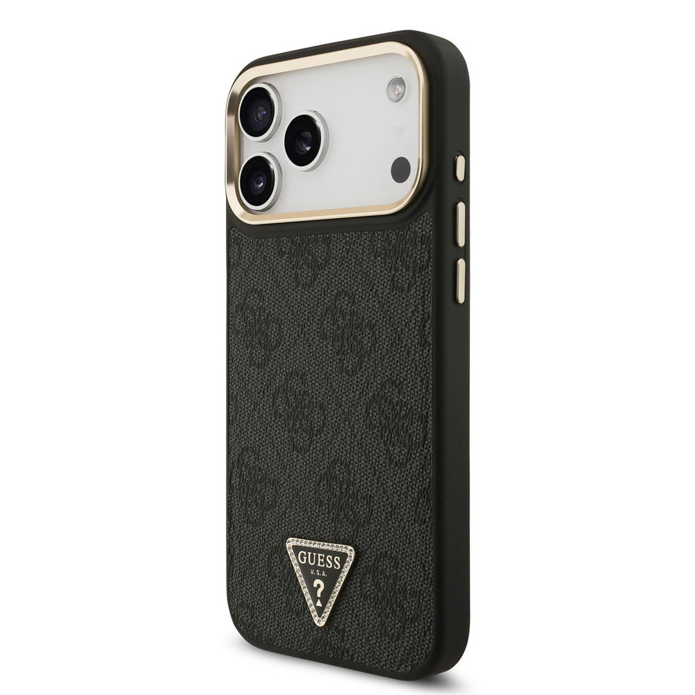 Guess iPhone 17 Pro Max Back Cover hoesje - MagSafe - Triangle - Zwart-Hoesjes-Ilumina Benelux