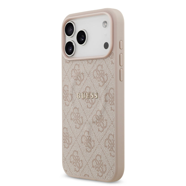 Guess iPhone 17 Pro Max Back Cover hoesje - Magsafe PU Leather - Classic - Roze-Hoesjes-Ilumina Benelux