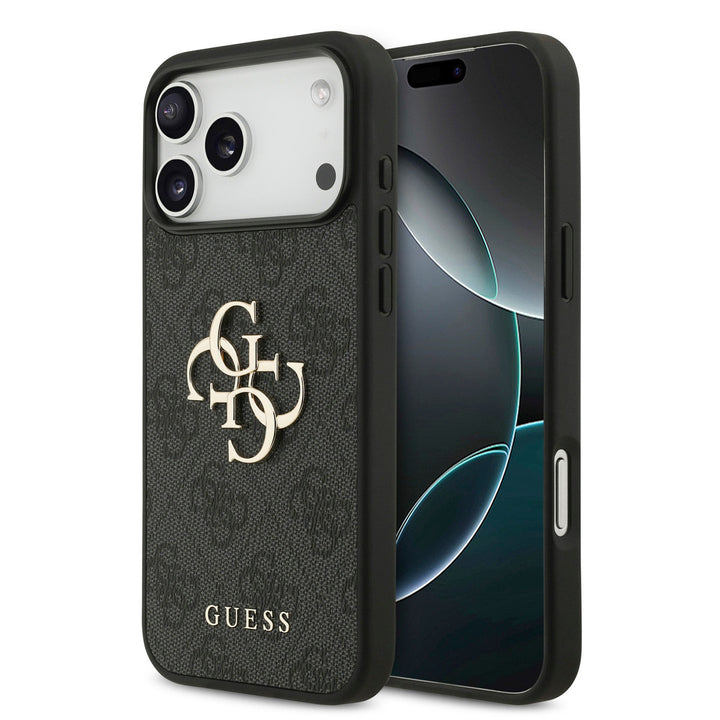 Guess iPhone 17 Pro Max Back-Cover hul - 4G - Big Metal Logo - Zwart-Hoesjes-Ilumina Benelux