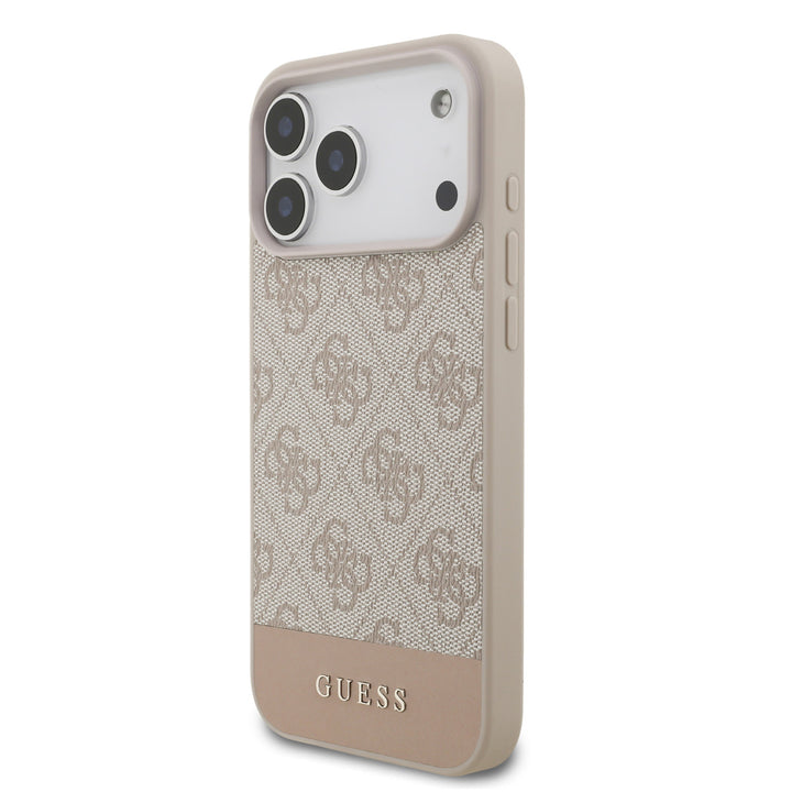 Guess iPhone 17 Pro Max Backcover hoesje - 4G Bottom Stripe - Roze-Hoesjes-Ilumina Benelux
