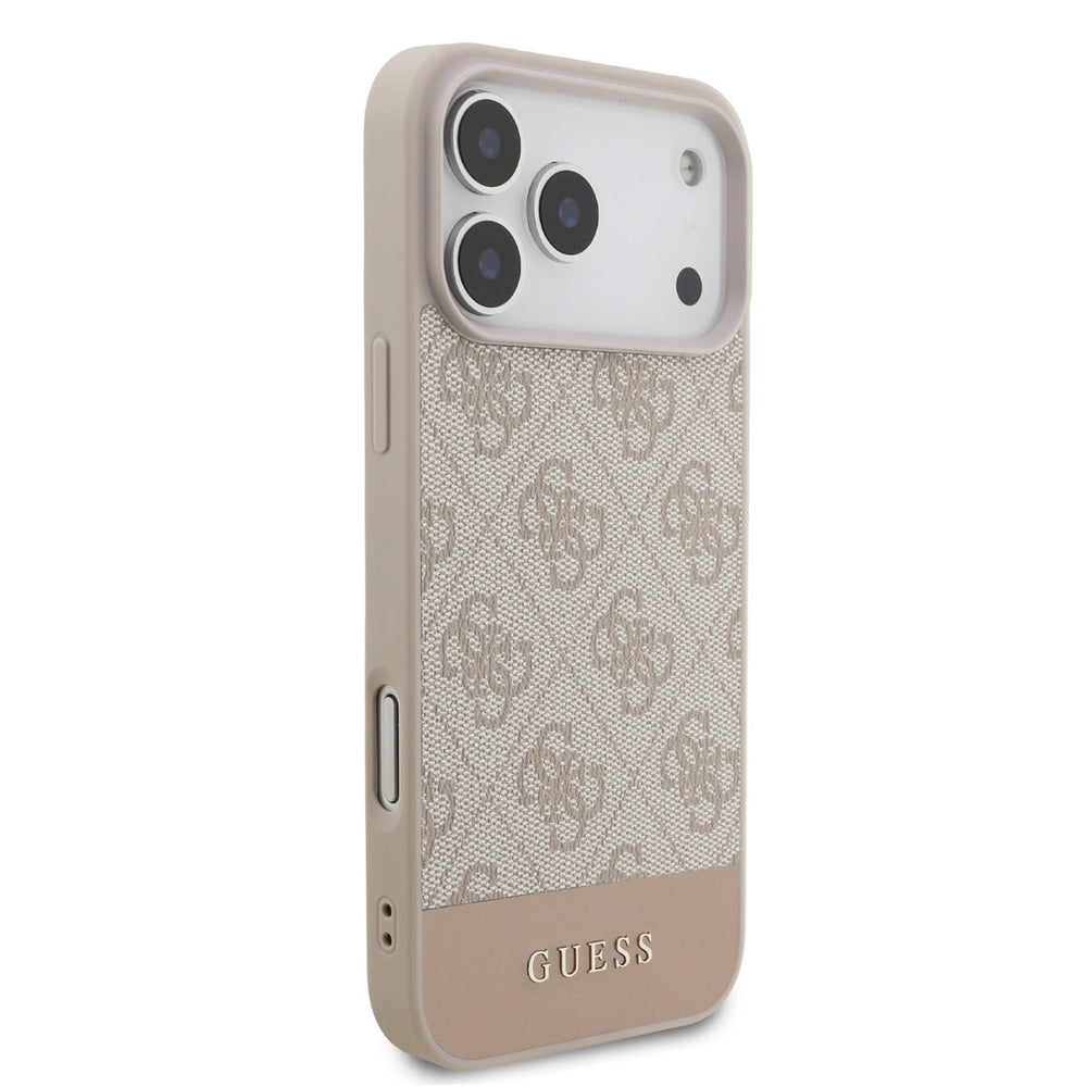 Guess iPhone 17 Pro Max Backcover hoesje - 4G Bottom Stripe - Roze-Hoesjes-Ilumina Benelux