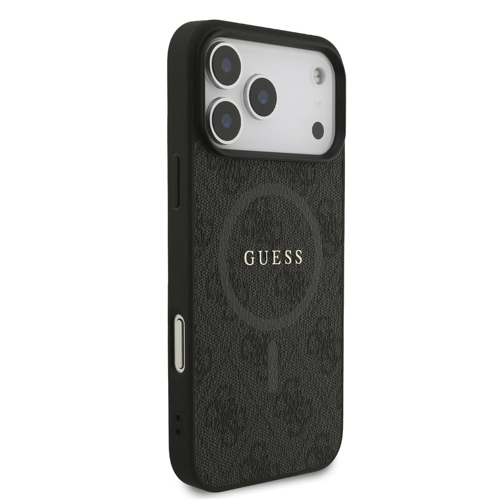 Guess iPhone 17 Pro Max Backcover hoesje - MagSafe - 4G Classic Metal Logo - Zwart-Hoesjes-Ilumina Benelux