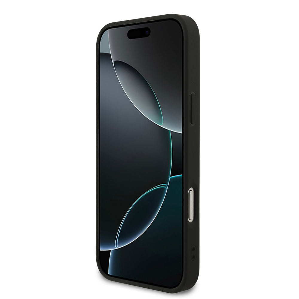 Guess iPhone 17 Pro Max Backcover hoesje - MagSafe - 4G Classic Metal Logo - Zwart-Hoesjes-Ilumina Benelux