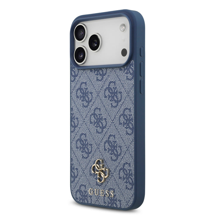 Guess iPhone 17 Pro Max Backcover hoesje - MagSafe - Small 4G & Classic Metal Logo - Blauw-Hoesjes-Ilumina Benelux