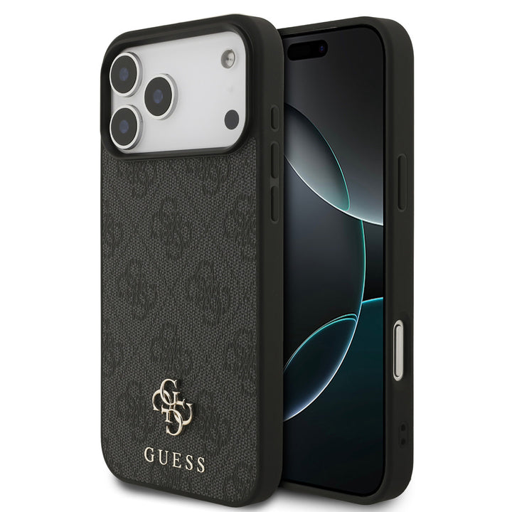Guess iPhone 17 Pro Max Backcover hoesje - MagSafe - Small 4G & Classic Metal Logo - Zwart-Hoesjes-Ilumina Benelux