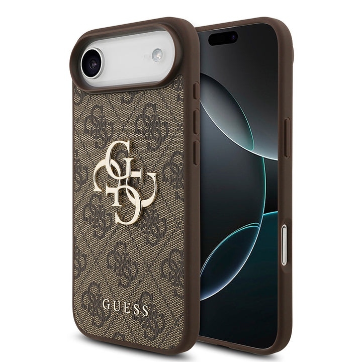 Guess iPhone Air Backcover hoesje - 4G - Big Metal Logo - Bruin-Hoesjes-Ilumina Benelux