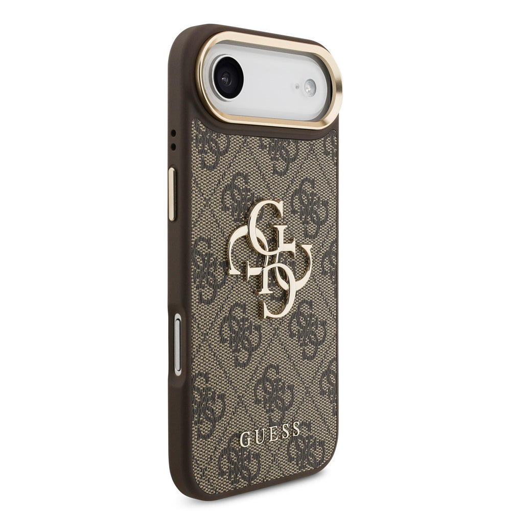Guess iPhone Air Backcover hoesje - 4G - Big Metal Logo - Gold Edge - Bruin-Hoesjes-Ilumina Benelux
