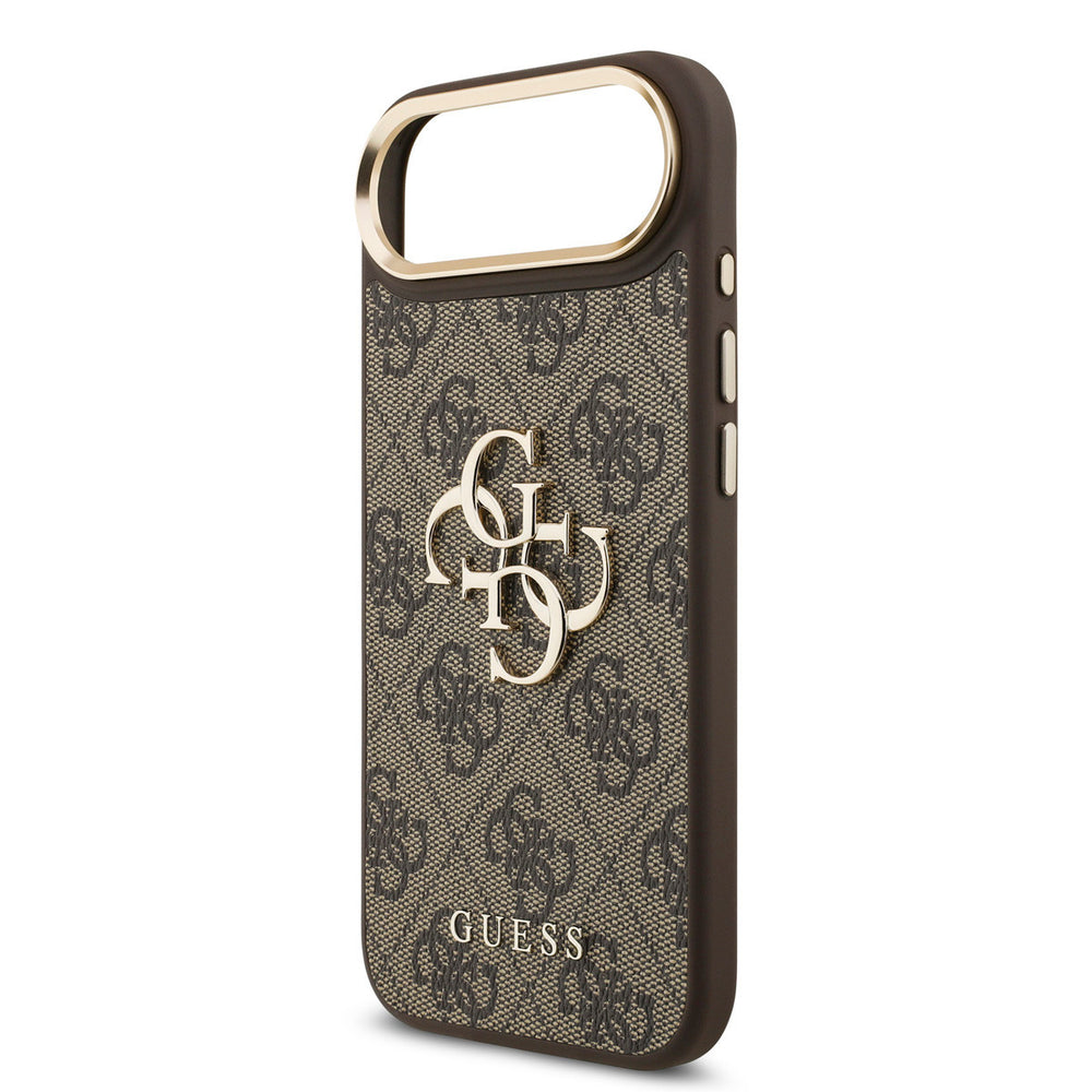 Guess iPhone Air Backcover hoesje - 4G - Big Metal Logo - Gold Edge - Bruin-Hoesjes-Ilumina Benelux