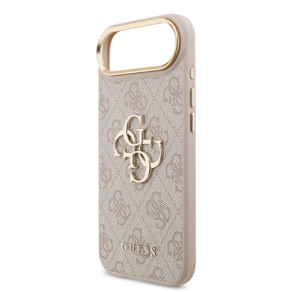 Guess iPhone Air Backcover hoesje - 4G - Big Metal Logo - Gold Edge - Roze-Hoesjes-Ilumina Benelux