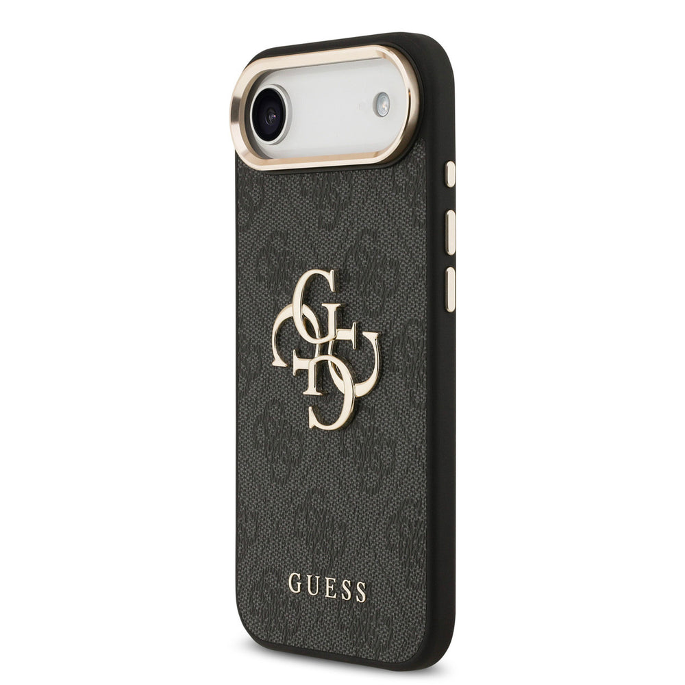 Guess iPhone Air Backcover hoesje - 4G - Big Metal Logo - Gold Edge - Zwart-Hoesjes-Ilumina Benelux
