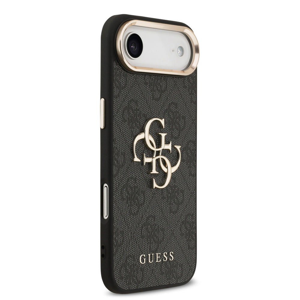 Guess iPhone Air Backcover hoesje - 4G - Big Metal Logo - Gold Edge - Zwart-Hoesjes-Ilumina Benelux