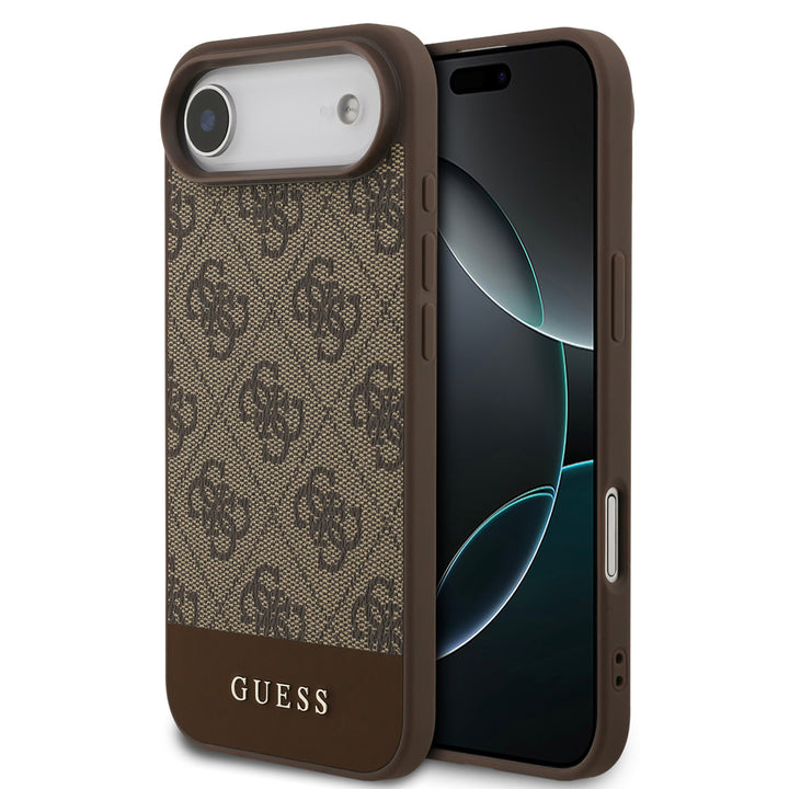 Guess iPhone Air Backcover hoesje - 4G Bottom Stripe - Bruin-Hoesjes-Ilumina Benelux