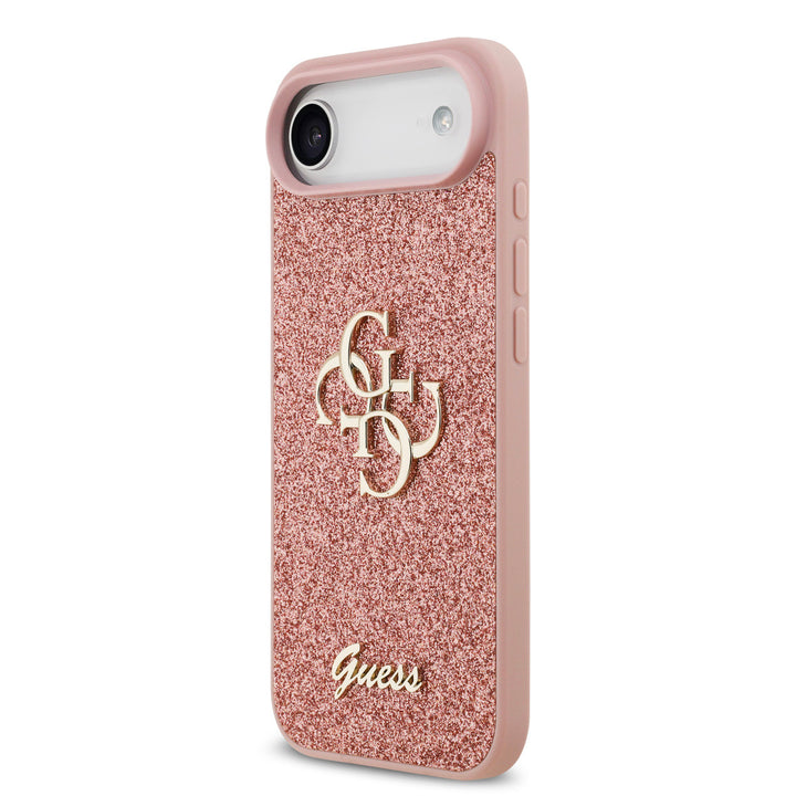 Guess iPhone Air Backcover hoesje - Big 4G - Fixed Glitter - Roze-Hoesjes-Ilumina Benelux