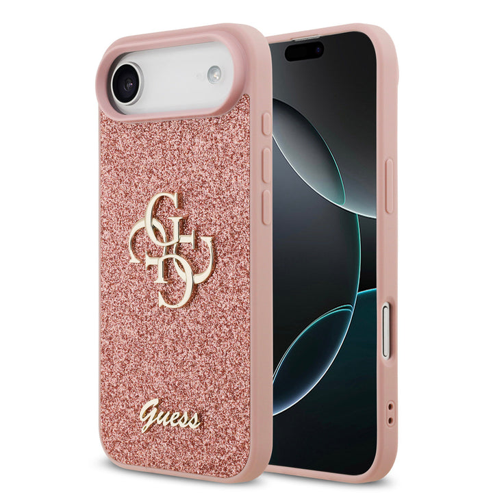 Guess iPhone Air Backcover hoesje - Big 4G - Fixed Glitter - Roze-Hoesjes-Ilumina Benelux