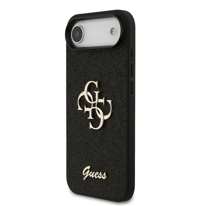 Guess iPhone Air Backcover hoesje - Big 4G - Fixed Glitter - Zwart-Hoesjes-Ilumina Benelux