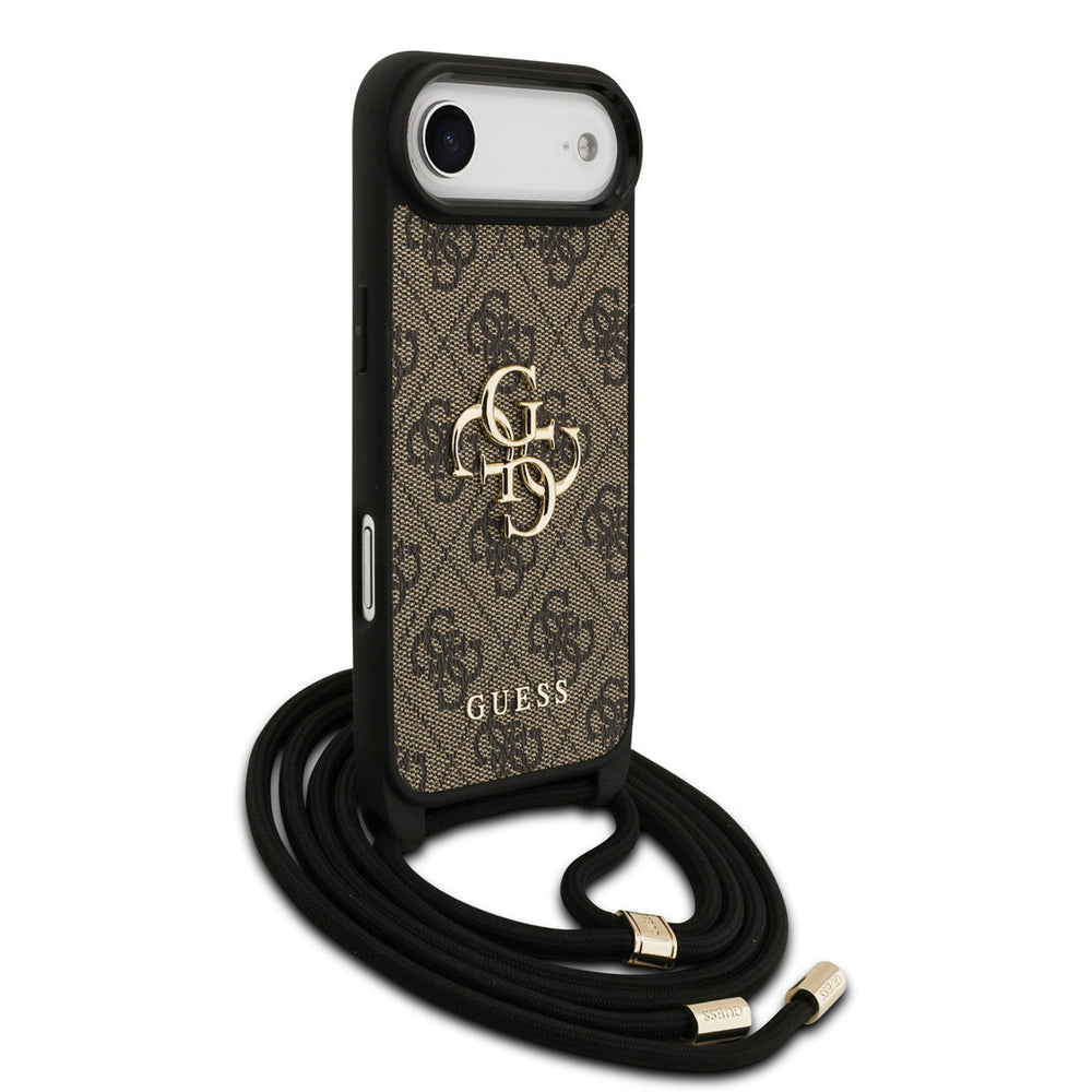 Guess iPhone Air Backcover hoesje - Crossbody 4G Big Logo - Cord Strap - Bruin-Hoesjes-Ilumina Benelux