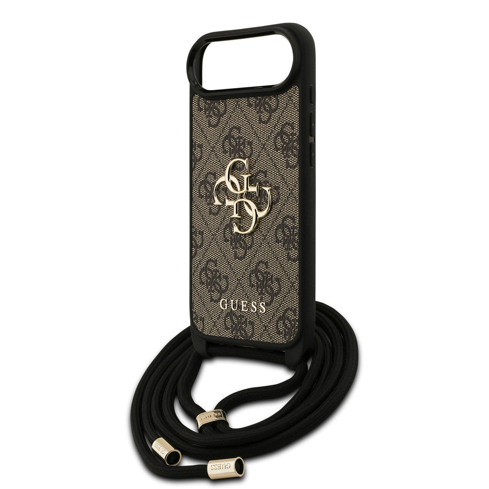Guess iPhone Air Backcover hoesje - Crossbody 4G Big Logo - Cord Strap - Bruin-Hoesjes-Ilumina Benelux