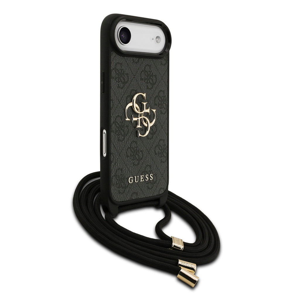 Guess iPhone Air Backcover hoesje - Crossbody 4G Big Logo - Cord Strap - Zwart-Hoesjes-Ilumina Benelux