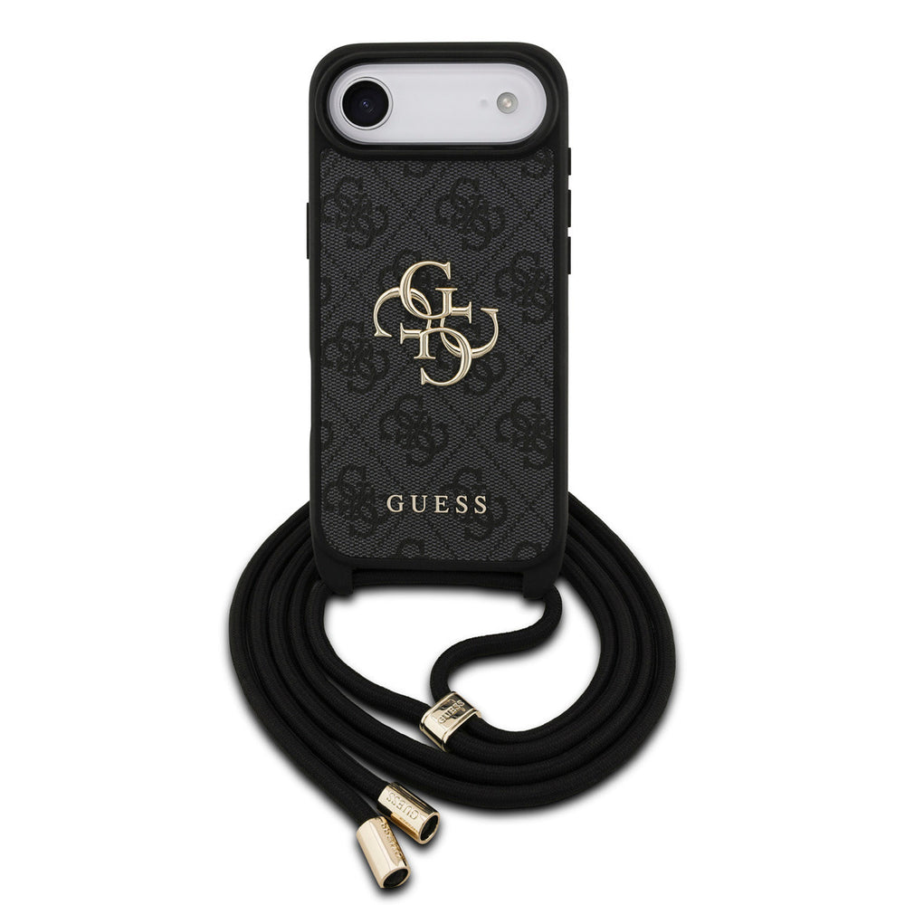 Guess iPhone Air Backcover hoesje - Crossbody 4G Big Logo - Cord Strap - Zwart-Hoesjes-Ilumina Benelux