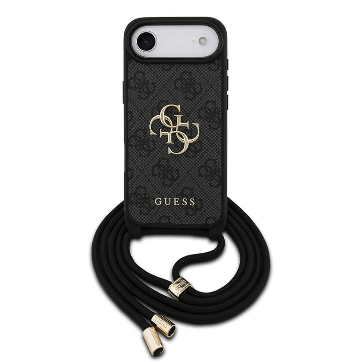 Guess iPhone Air Backcover hoesje - Crossbody 4G Big Logo - Cord Strap - Zwart-Hoesjes-Ilumina Benelux