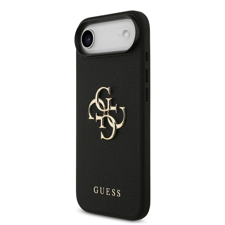 Guess iPhone Air Backcover hoesje - Grained - Big 4G Logo - Zwart-Hoesjes-Ilumina Benelux