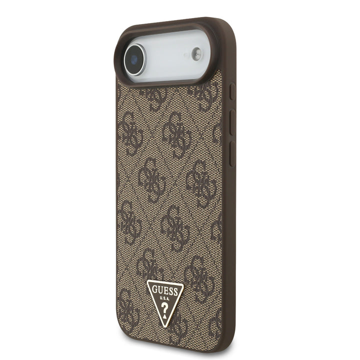 Guess iPhone Air Backcover hoesje - MagSafe - 4G Triangle Logo - Pearl Strap - Bruin-Hoesjes-Ilumina Benelux