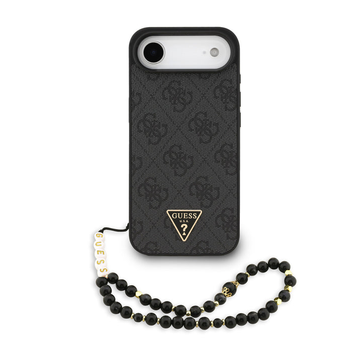 Guess iPhone Air Backcover hoesje - MagSafe - 4G Triangle Logo - Pearl Strap - Zwart-Hoesjes-Ilumina Benelux